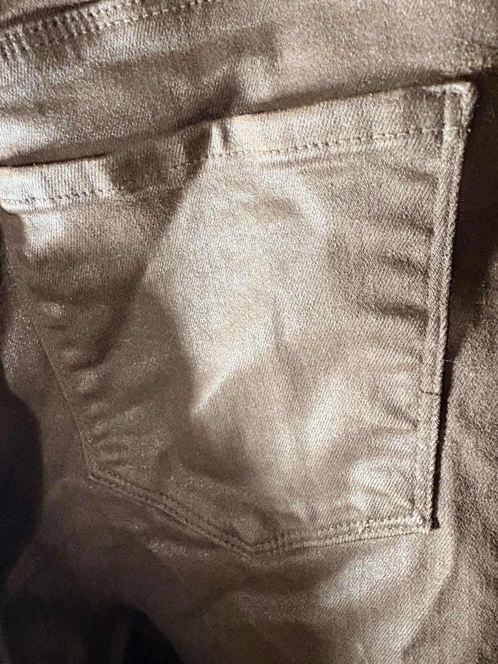 L’Agence Wanda Raw Hem Coated Jeans 29 Espresso High Rise Crop Wide Leg - Picture 4 of 10